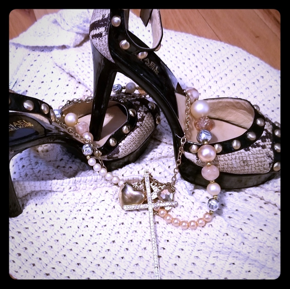 Michael Kors beautiful snake skin heels